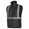 Pioneer Hi-Vis Heated Insulated Safety Vest, 100% Waterproof, Black, XL V1210270U-XL